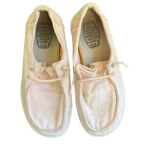 Hey Dude Light Pink Girls Slip on Shoes Sneakers Youth Size 2